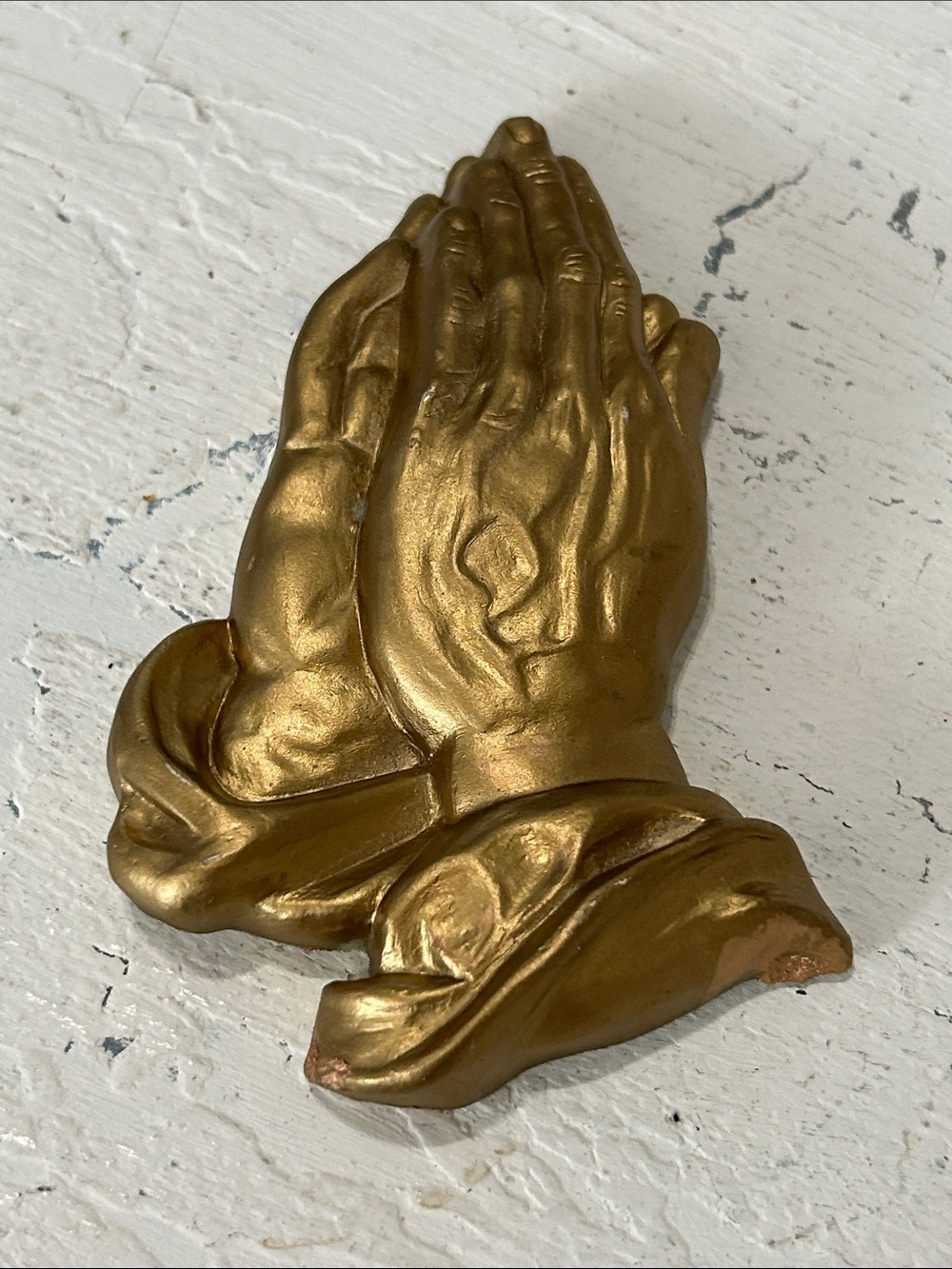 Gold Praying Hands Wall Art Sculpture - Unbranded